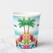 Fun Summer Beach Szene Pappbecher (Rechts)