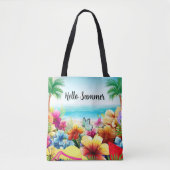 Fun Summer Beach Szene Tasche (Vorderseite)
