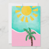 Fun Summer Bright Tropical Pool Party Sweet 16 Einladung (Rückseite)