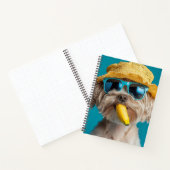 Fun Summer Dog with Banana Notebook Notizblock (Innenseite)
