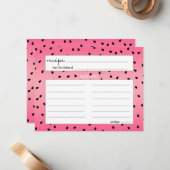 Fun Summer Fruchtwatermelon Samenrezeptkarte Mitteilungskarte (Vorderseite/Rückseite Beispiel)