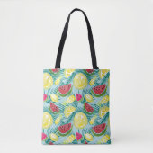 Fun Summer Fruits Watermelon Ananas Zitronen Tasche (Vorderseite)