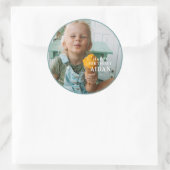 Fun Summer Ice Cream Photo Birthday Party Runder Aufkleber (Tasche)