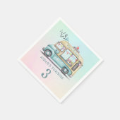 Fun Summer Ice Cream Truck Birthday Party Plate Serviette (Ecke)