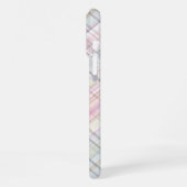Fun Summer Pink Blue Mint Green Kariertes Muster iPhone Hülle (Linke Seite)