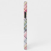 Fun Summer Pink Blue Mint Green Kariertes Muster iPhone Hülle (Rechte Seite)