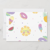 Fun Summer Pool Geburtstagsparty Foto Einladung (Rückseite)