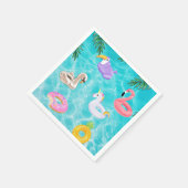 Fun Summer Pool Party Serviette (Ecke)