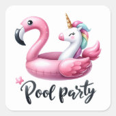 Fun Summer Pool Party Stickers (Vorderseite)