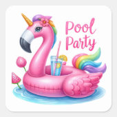 Fun Summer Pool Party Stickers (Vorderseite)