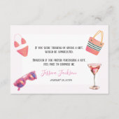 Fun Summer Pool Party Wasserfarbe Süß 16 Begleitkarte (Vorderseite)