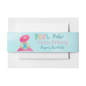 Fun Summer Pool Party Wasserfarbe Süß 16 Einladungsbanderole (Vorderseite Beispiel)