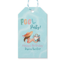 Fun Summer Pool Party Wasserfarbe Süß 16