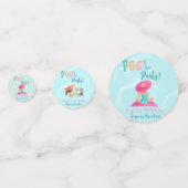 Fun Summer Pool Party Wasserfarbe Süß 16 Konfetti (Vorderseiten)