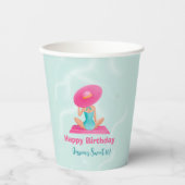 Fun Summer Pool Party Wasserfarbe Süß 16 Pappbecher (Vorderseite)