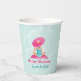 Fun Summer Pool Party Wasserfarbe Süß 16 Pappbecher