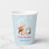 Fun Summer Pool Party Wasserfarbe Süß 16 Pappbecher (Rückseite)