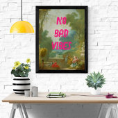 Fun Summer Pop Art No Bad Vibes Text Poster