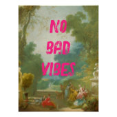 Fun Summer Pop Art No Bad Vibes Text Poster (Vorderseite)