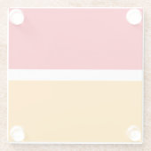 Fun Summer Red Retro Fett gelbe Farbblöcke Glasuntersetzer (Rückseite)