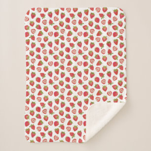 Fun Summer Strawberry Muster Sherpadecke