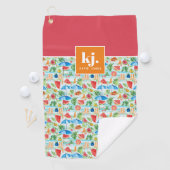 Fun Summer Stylish Monogram Golfhandtuch (Insitu)