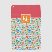 Fun Summer Stylish Monogram Golfhandtuch (Vorderseite)