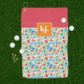 Fun Summer Stylish Monogram Golfhandtuch