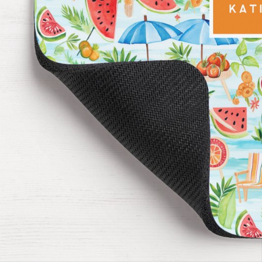 Fun Summer Stylish Monogram Mousepad (Ecke)