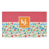 Fun Summer Stylish Monogram Namenschild (Vorderseite)