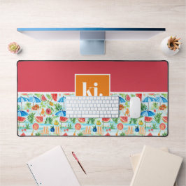 Fun Summer Stylish Monogram Schreibtischunterlage