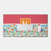 Fun Summer Stylish Monogram Schreibtischunterlage (Tastatur & Maus)