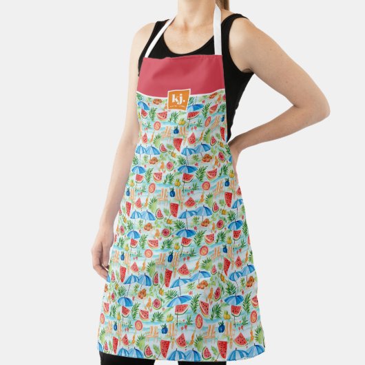 Fun Summer Stylish Monogram Schürze (InSitu)