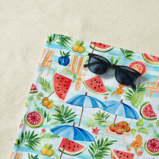 Fun Summer Stylish Monogram Strandtuch (Beispiel)