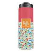Fun Summer Stylish Monogram Thermosbecher (Vorderseite)