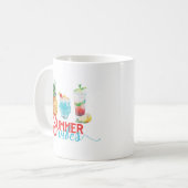 Fun Summer Vibes Farbenfrohe Cocktails Kaffeetasse (Vorderseite Links)