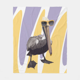 Fun Summer Vibes Pelican Bird Fleecedecke