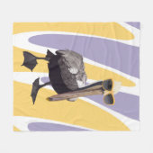 Fun Summer Vibes Pelican Bird Fleecedecke (Vorderseite (Horizontal))