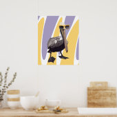 Fun Summer Vibes Pelican Bird Poster (Küche)