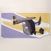 Fun Summer Vibes Pelican Bird Strandtuch (Vorderseite)