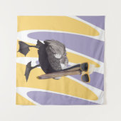 Fun Summer Vibes Pelican Bird Wandteppich (Vorderseite (Horizontal))