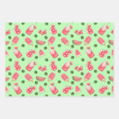 Fun Summer Watermelon Drinks und Popsicles Geschenkpapier Set (Vorderseite 3)