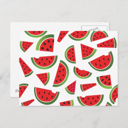 Fun Summer Watermelon Obstkarte Postkarte (Vorne/Hinten)