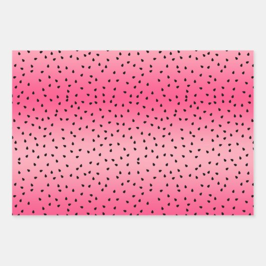 Fun Summer Watermelon Pink Green Fruit Geschenkpapier Set (Vorderseite 3)