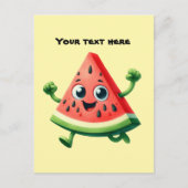 Fun Summertime individuell anpassbare Wassermelone Postkarte (Vorderseite)