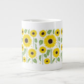 Fun Sunflower Pattern Riesenkaffee Tasse (Vorderseite)