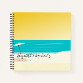 Fun Sunset Beach BUCKET LIST Custom Keepake Notizblock