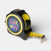 Fun Super Mama Word Art Zitat über Blue Jeans Maßband (Winkel)