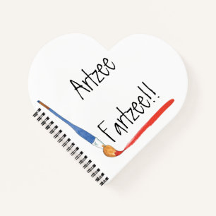 Fun Super Niedlich Artzee Fartzee Herz geformt Notizblock
