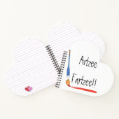 Fun Super Niedlich Artzee Fartzee Herz geformt Notizblock (Innenseite)